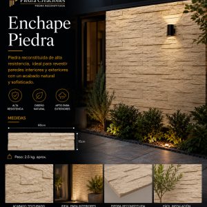 Enchape Muro Piedra 60x15cm