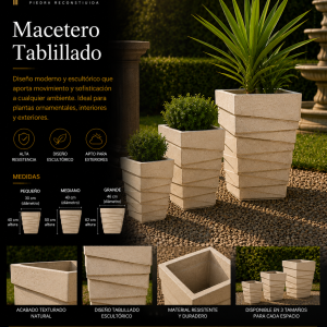 Macetero Tablillado Grande