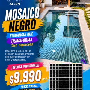 Mosaico Malla Negro