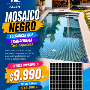 Mosaico Malla Negro