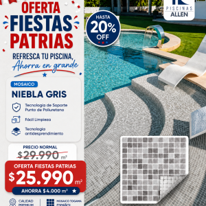 Mosaico Niebla Gris