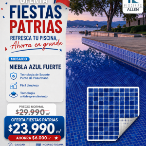 Mosaico Niebla Azul Fuerte