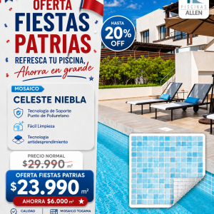 Mosaico Niebla Celeste