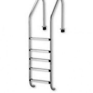 Escalera 5 peldaños larga INOX. AISI 304. tipo Muro  EMAUX