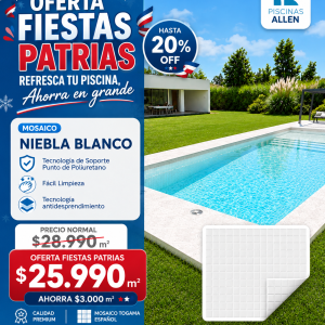 Mosaico Niebla Blanco