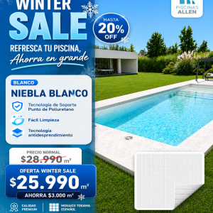 Mosaico Niebla Blanco